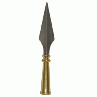 Deluxe Wushu Brass Iron Spear Head: No 2