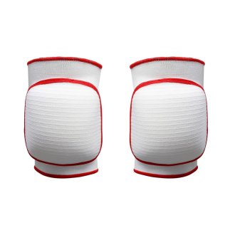 Deluxe Padded MMA/ Judo Knee Pads - White/Red