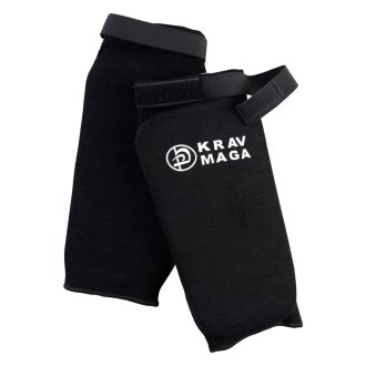 Krav Maga Black Sock Type Elasticated Shin Guards