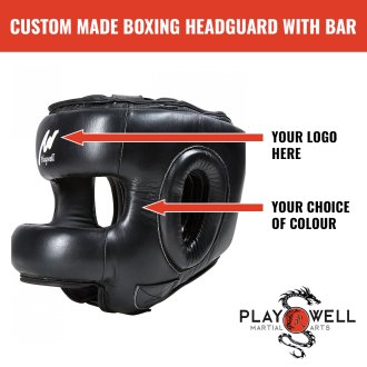Custom Made Martial Arts Boxing Head Guard - Your Logo