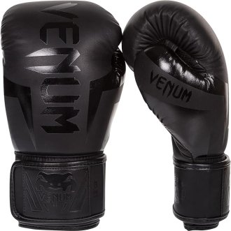 Venum Elite Boxing Gloves - Black/Black