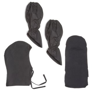 Ninja Gauntlets and Hood Set Pack - Black
