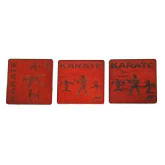 Wooden Coasters - Karate ( set of 3 )