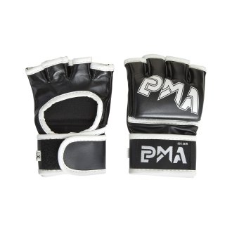 Childrens Elite MMA Grappling Fight Gloves - Black/White
