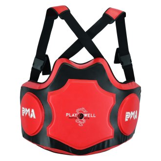 PMA Elite Pro Coaching Body Shield - Black/Red