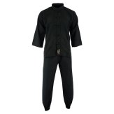 Kids Kung Fu Elite Polyester Suit - Black
