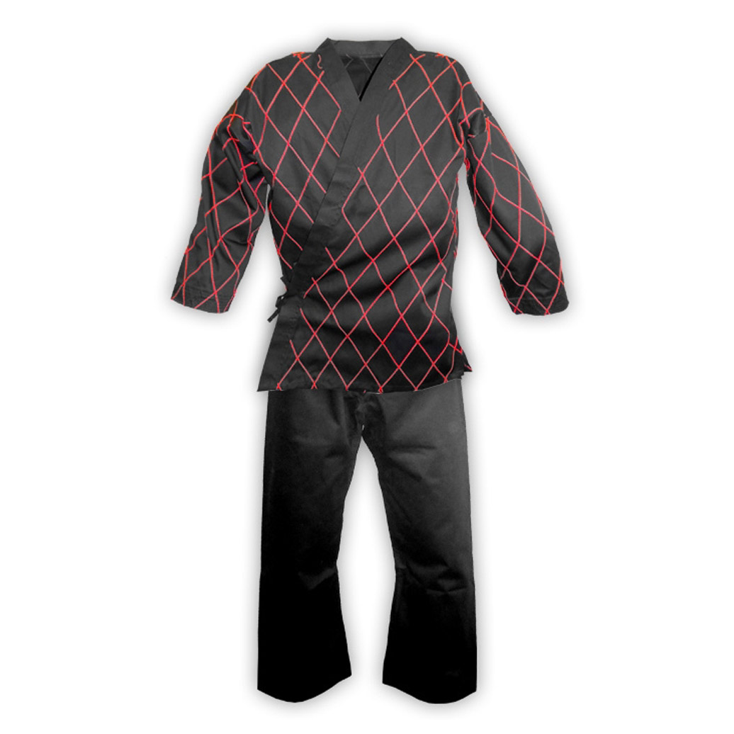 Hapkido Uniform: Black/Red - Click Image to Close