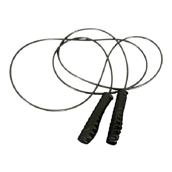 Deluxe Black Steel Cable Skipping Rope - Click Image to Close