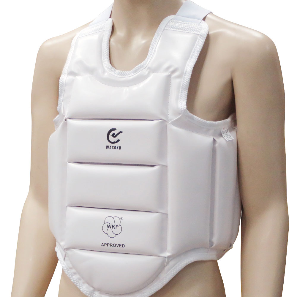 WKF Approved Kids Karate White Body Armour - Click Image to Close