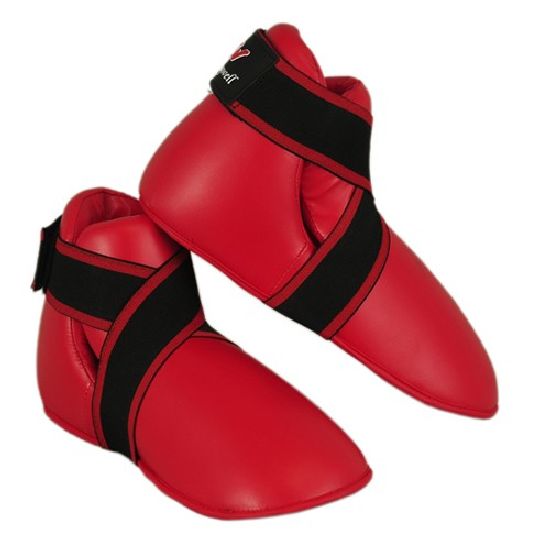 Semi Contact Point Sparring Boots - Red - Click Image to Close