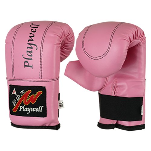 Childrens Pink Bag Gloves / Mitts Ages 4 - 12 - Click Image to Close