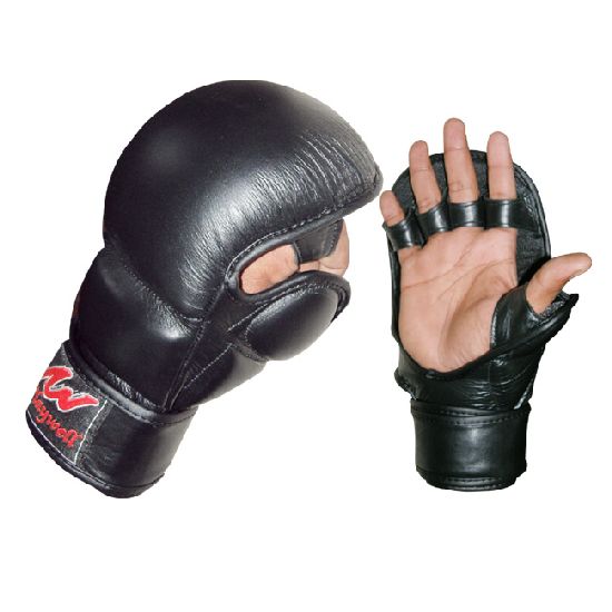 MMA Sparring Leather Shooto Glove - 7oz - Click Image to Close