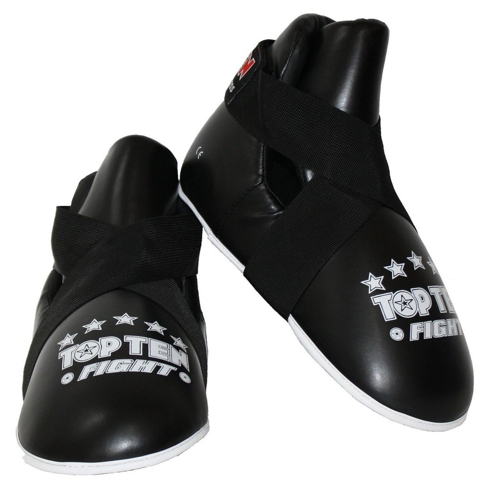 Top Ten Pointfighter Sparring Boots - Black - Click Image to Close