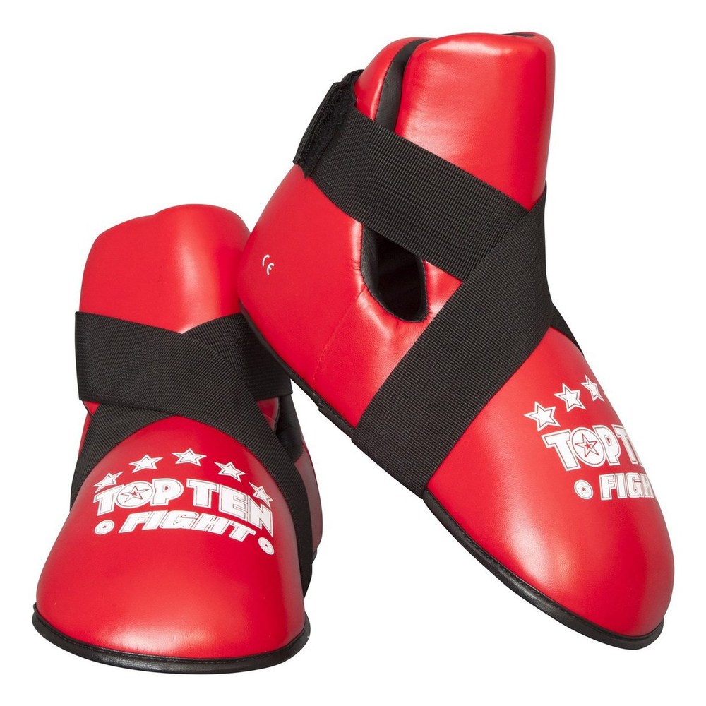 Top Ten Pointfighter Sparring Boots - Red - Click Image to Close