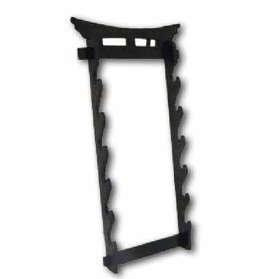 Tori Gate Wall Mounted Sword Display - 6 Tier - Click Image to Close