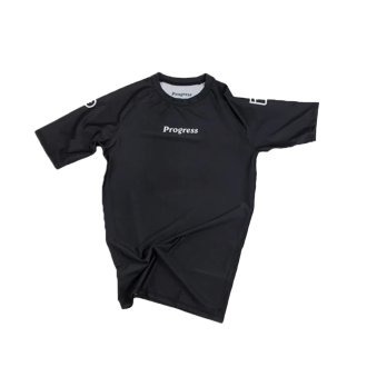 Progress Jiu Jitsu Hybrid No Gi Academy Rash Guard - All Black