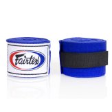 Fairtex Blue Traditional Elastic Stretch Hand Wraps - 4.5M