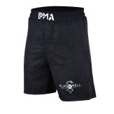 Playwell Pro MMA Plain Black No Gi Training Shorts - PRE ORDER