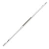 Chrome Competition Silver/Black Lotus Wood Jo Staff - 50 Inches