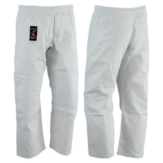 Playwell Judo Trousers White 10oz - Double Padded Knees