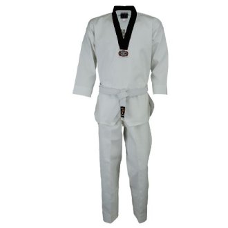 Korean Ultimate Taekwondo Uniform: Black V-neck