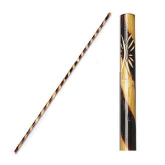 Jo Staff Rattan Burnt Spiral Pattern