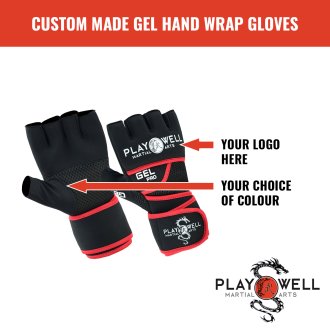 Custom Made Martial Arts Boxing Gel Wraps - Your Logo