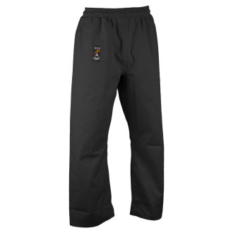 Karate Heavy Weight Canvas Trousers Black - Elasticated Waist