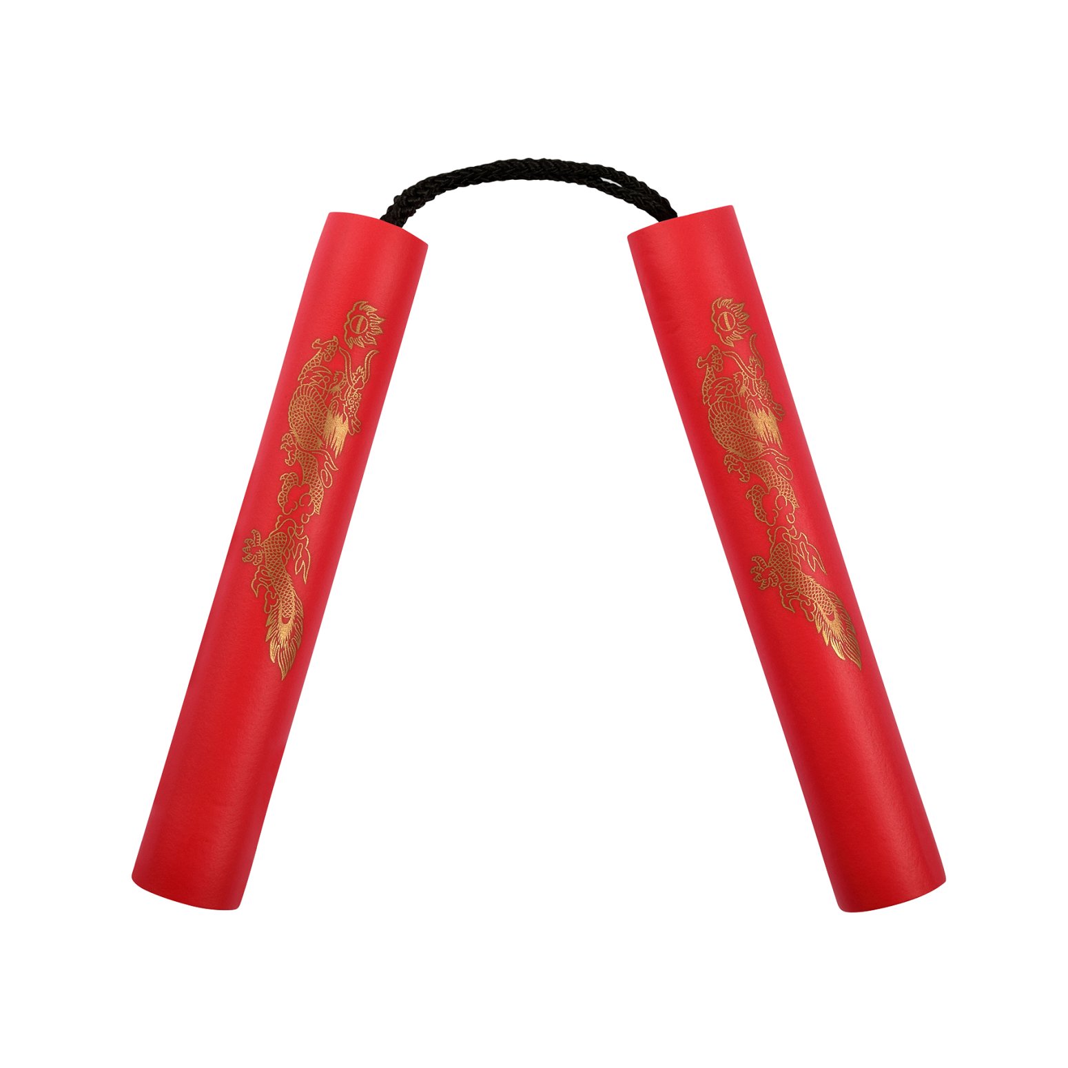 NR-001: 8 Inches Red Nunchaku Foam with Cord - Click Image to Close