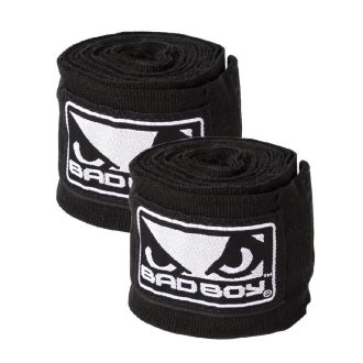 Bad Boy Cotton Boxing Hand Wraps 4.5m - Black