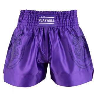 Twin Tiger Satin Muay Thai Competition Fight Shorts - Purple