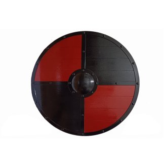 ABS Full Contact Viking Battle Weapons Shield - Black/Red - PRE