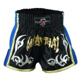 Muay Thai Competition Mesh Tribal Fight shorts - Black/Blue