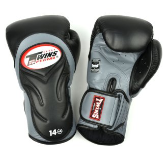 Twins Long-Cuff Boxing Gloves Gloves Black-Grey ( BGVL6 )
