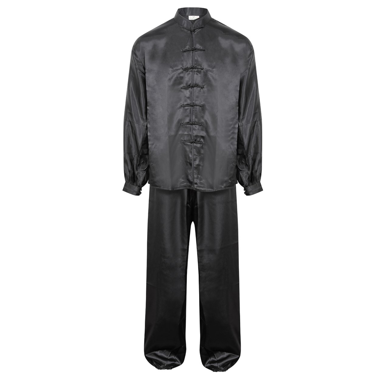 Tai Chi / Kung Fu Silk Uniform - Black - Click Image to Close