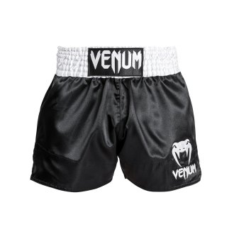 Venum Classic Muay Thai Shorts - White/Black