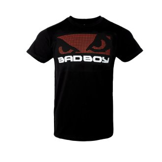 Bad Boy Textured Logo T Shirt - Black