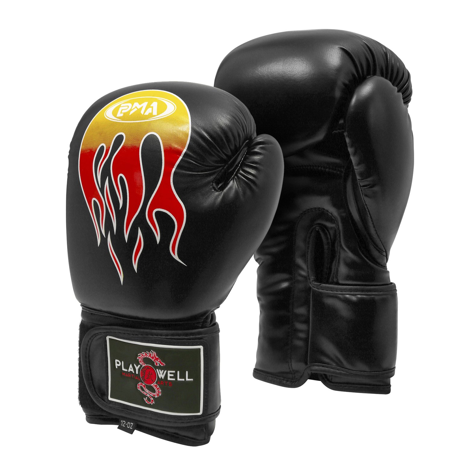 Boxing Pro Series Black Flames Gloves - Click Image to Close