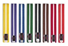Grade Belt: Coloured with White Stripe