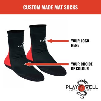 Custom Made Martial Arts Mat Socks - Your Logo