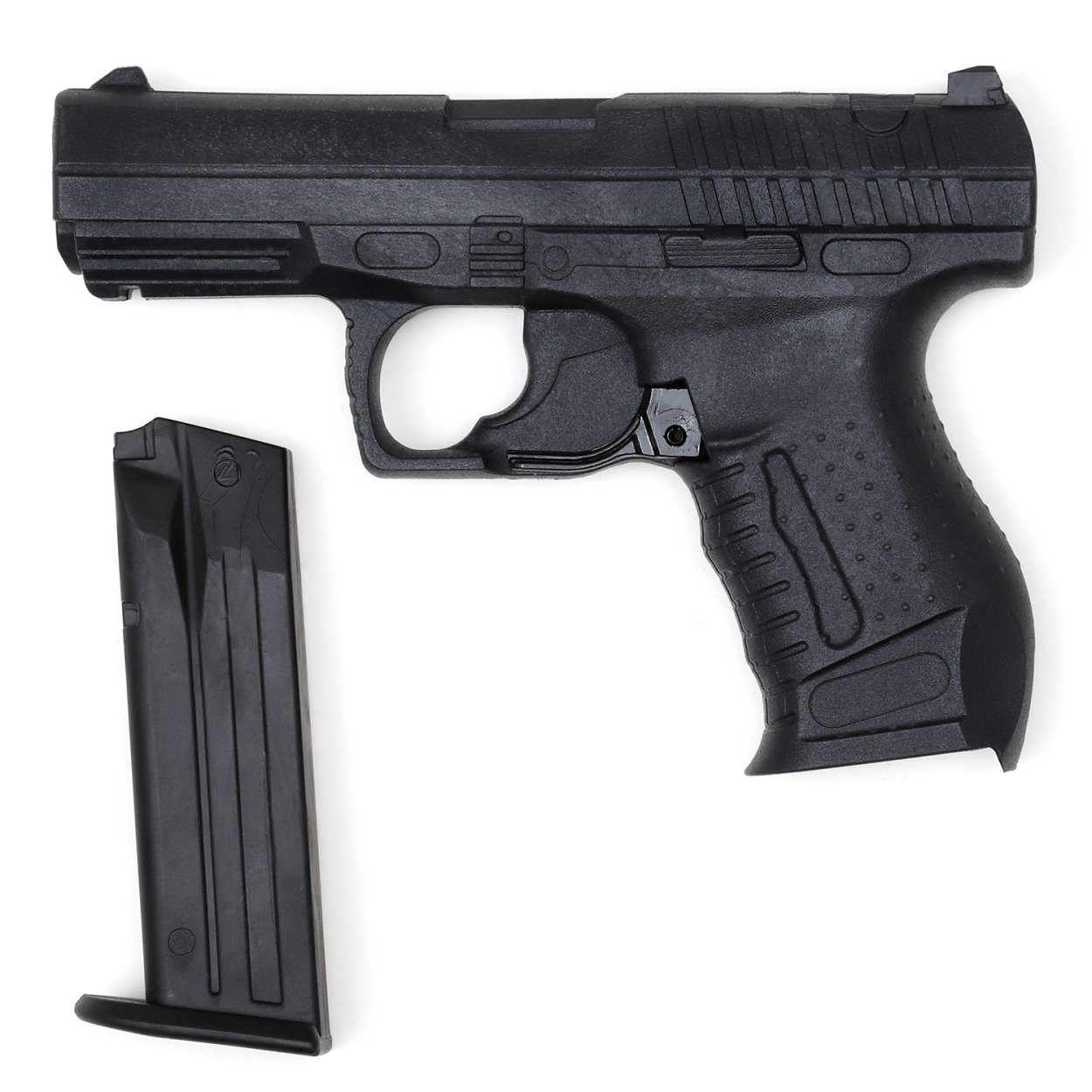 Realistic TP Rubber Glock Hand Gun W/ Removable Magazine - Click Image to Close