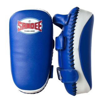 Sandee Muay Thai Leather Curved Kick Pads - Pair