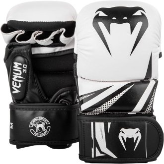 Venum MMA Challenger 7oz Sparring Gloves - White/Black