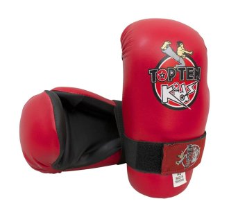 Top Ten Kids Semi Contact Competition Gloves Red - XS