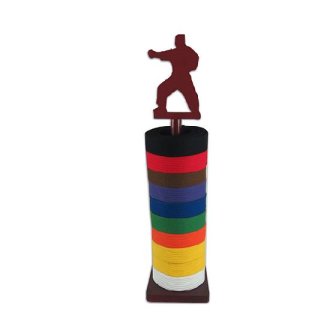 Round Belt Display Stand With Karate Figure