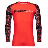 Tatami Mens No Gi Uncover Long Sleeve Rash Guard - Red