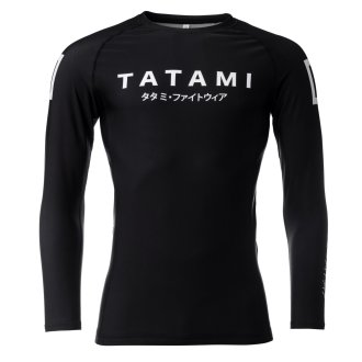 Tatami Adults Katakana Long Sleeve Rash Guard - Black