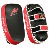 Deluxe Leather Curved Thai Arm Pads Black/Red Deluxe Leather Curved Thai Arm Pads Black/Red