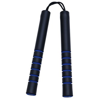 NR-028: Foam Nunchaku Cord With Grip : Blue grips ( E128)