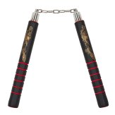 NR-027:Deluxe Foam Nunchaku B.B With Grip : Red grips